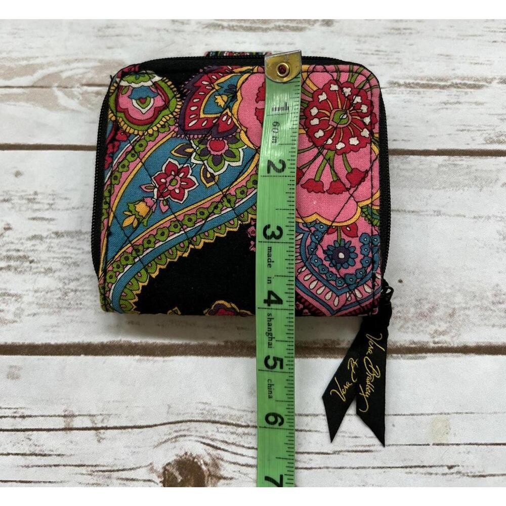 Vera Bradley Small Wallet Multicolor Paisley‎ Quilted Cotton Floral OS - Picture 6 of 7